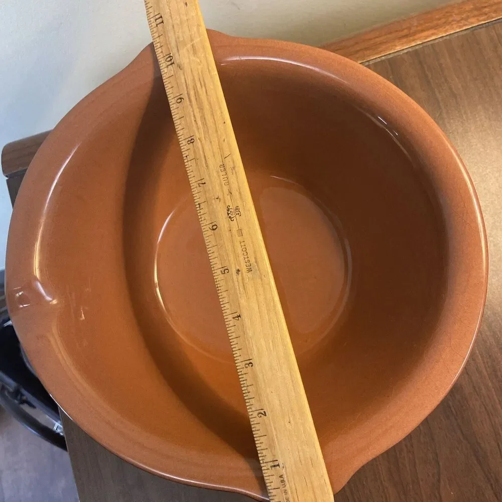 World Market Portugal Brown Glazed Terracotta Terra Cotta Serving Bowl‎ Pottery